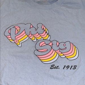 Phi sigma sigma sorority letters shirt